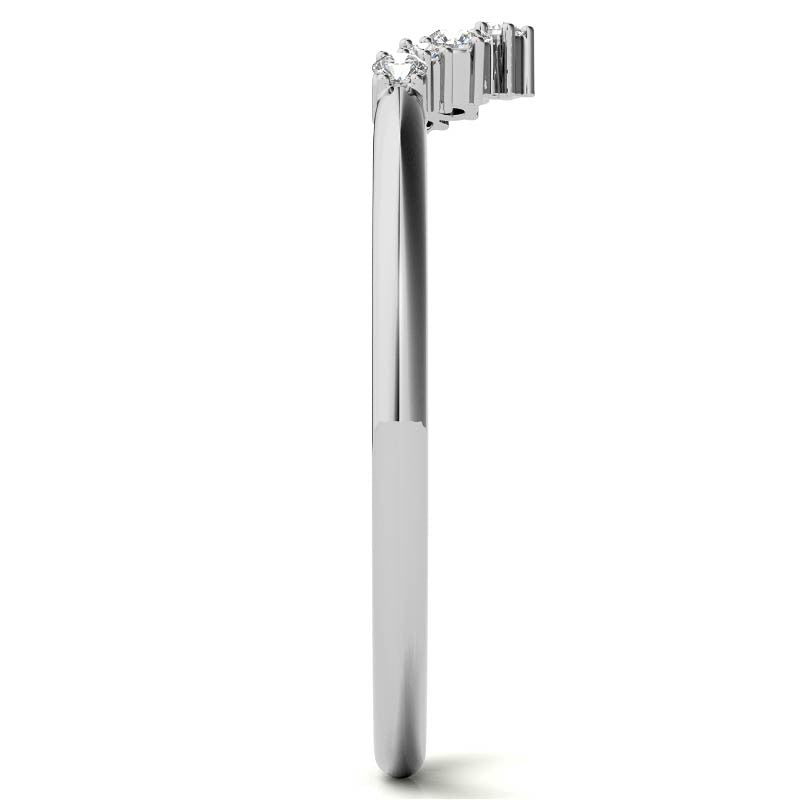 0.11 ctw Round Curved Stackable Band
