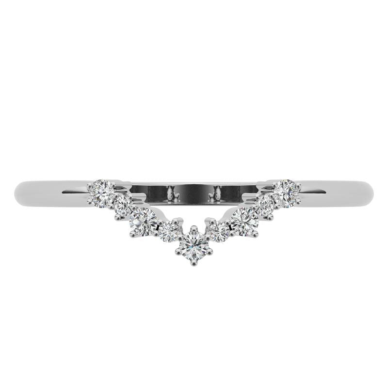 0.11 ctw Round Curved Stackable Band