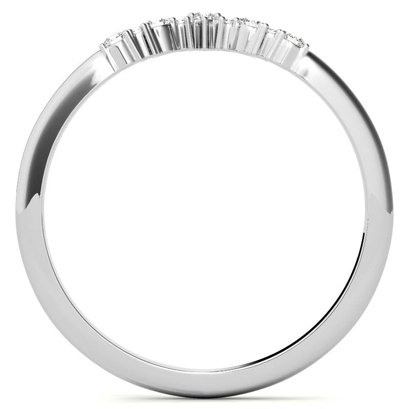 0.11 ctw Round Curved Stackable Band