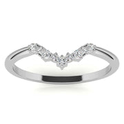 0.11 ctw Round Curved Stackable Band