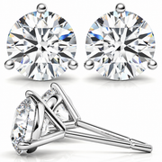 Round 3-Prong Martini Lab-Grown Diamond Stud Earrings