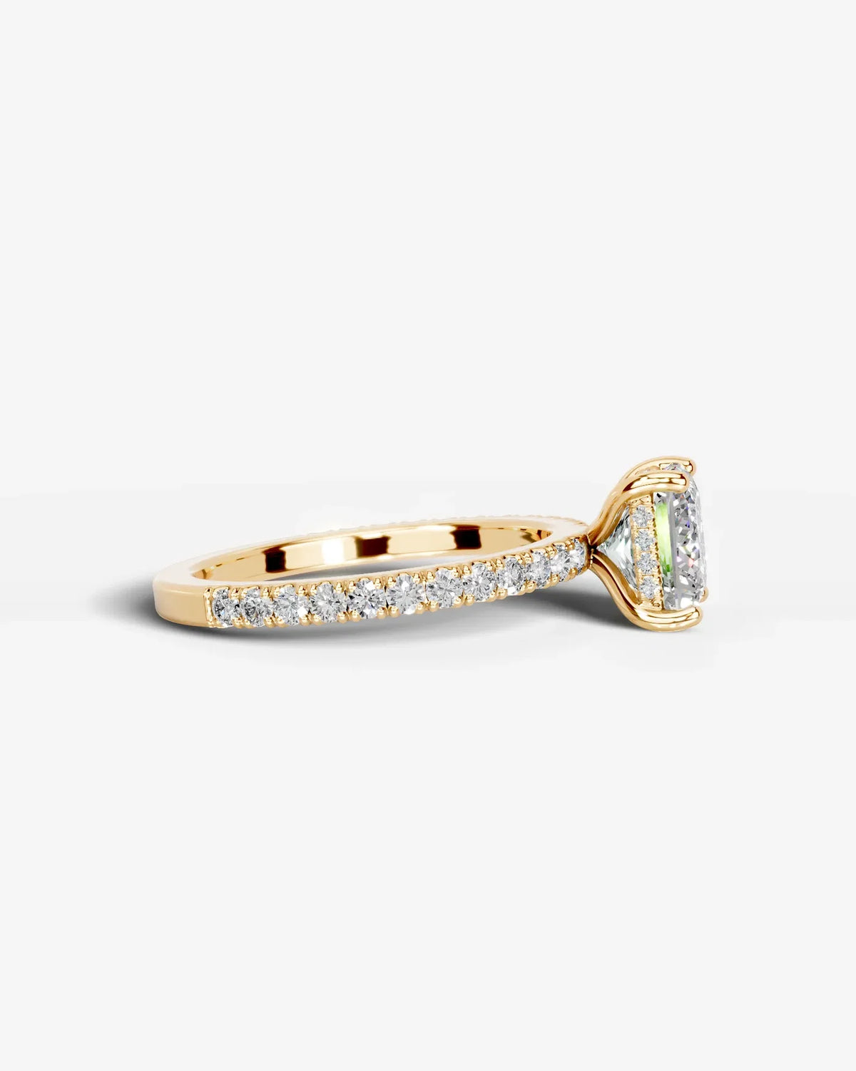 Princess Cut Lab Grown Diamond Accented Ring