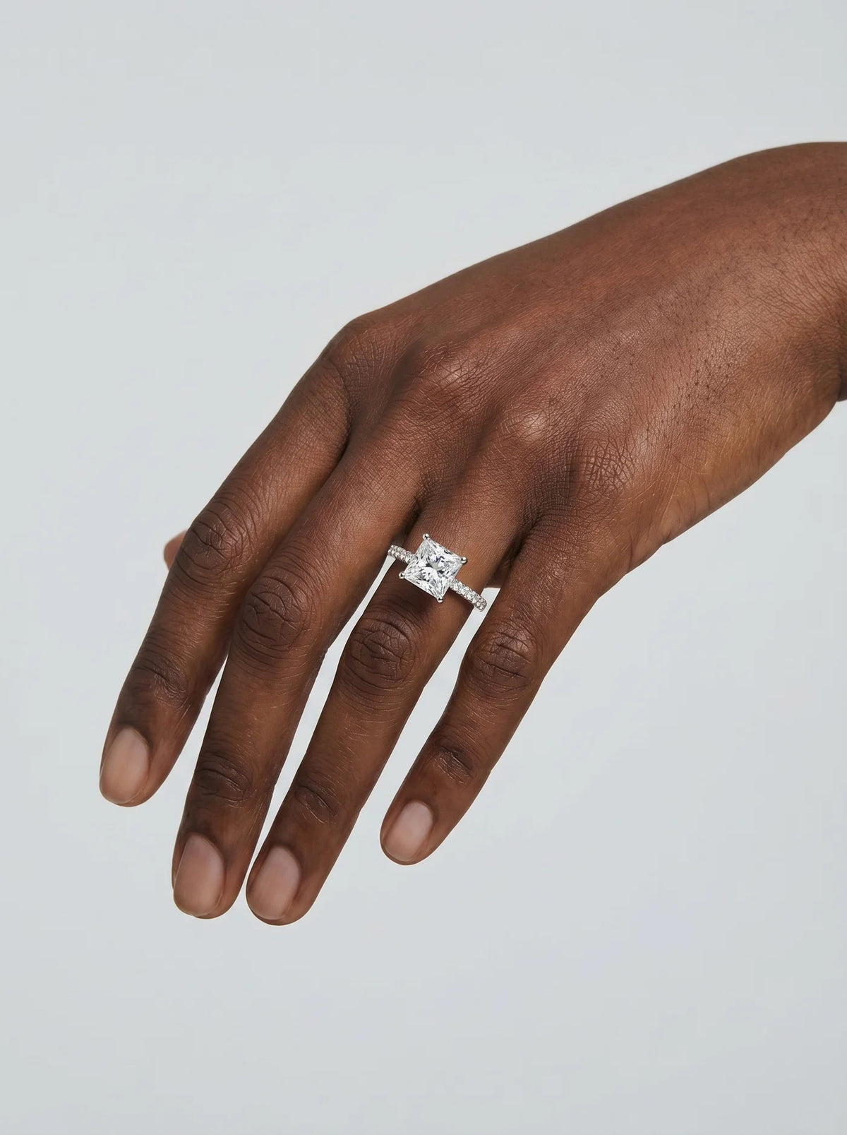Princess Cut Lab Grown Diamond Accented Ring