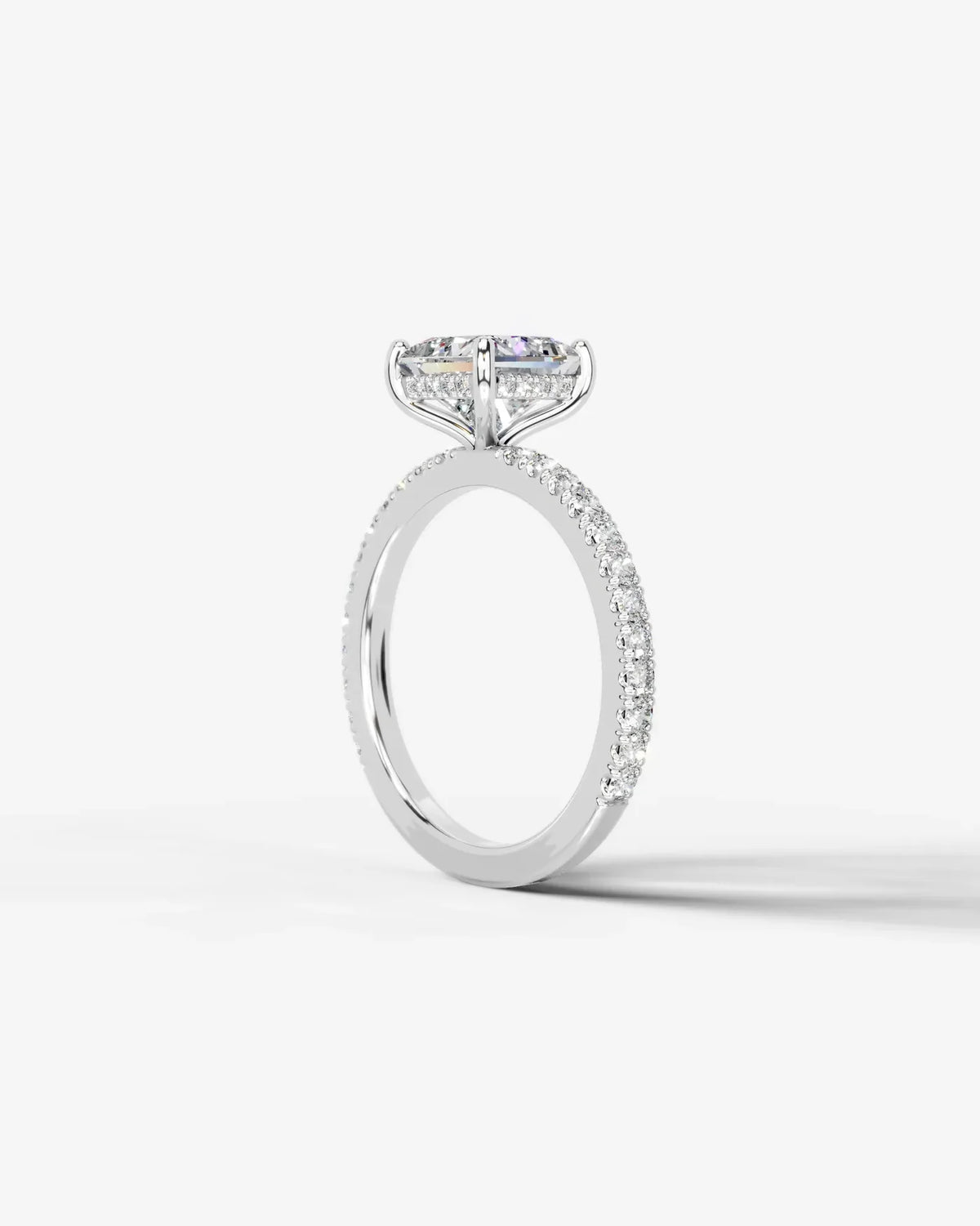 Princess Cut Lab Grown Diamond Accented Ring