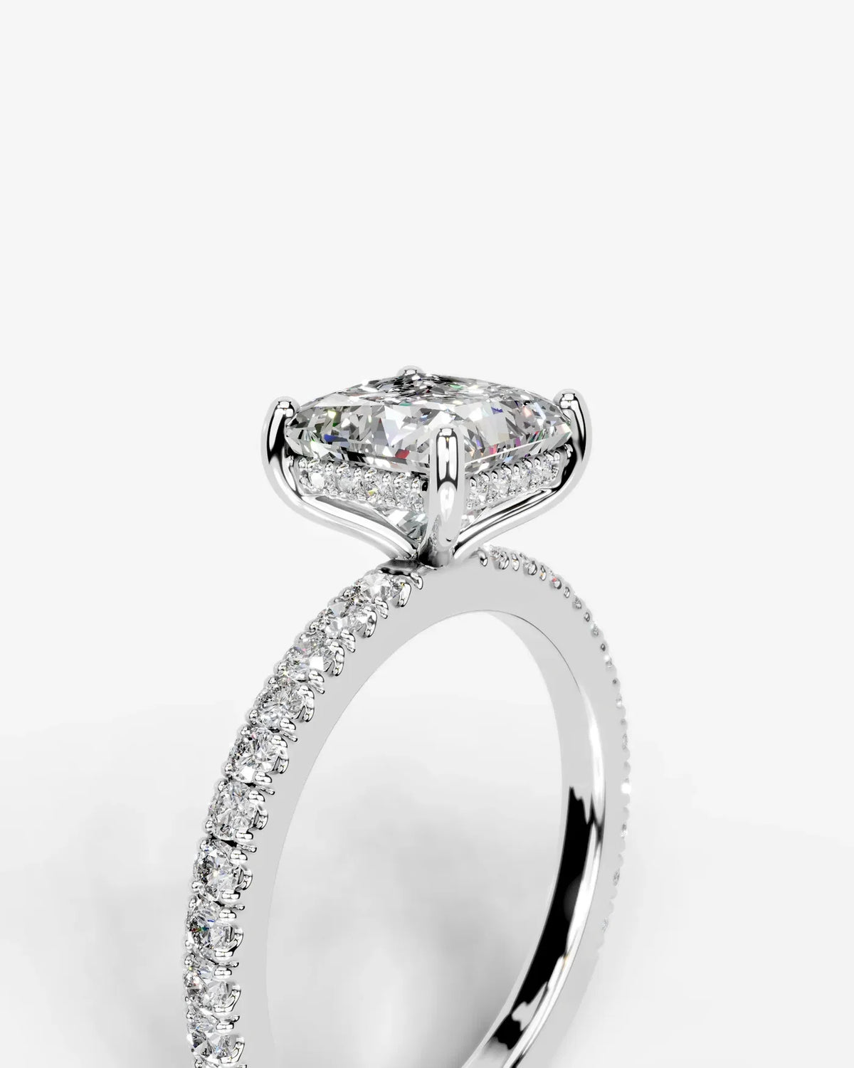 Princess Cut Lab Grown Diamond Accented Ring