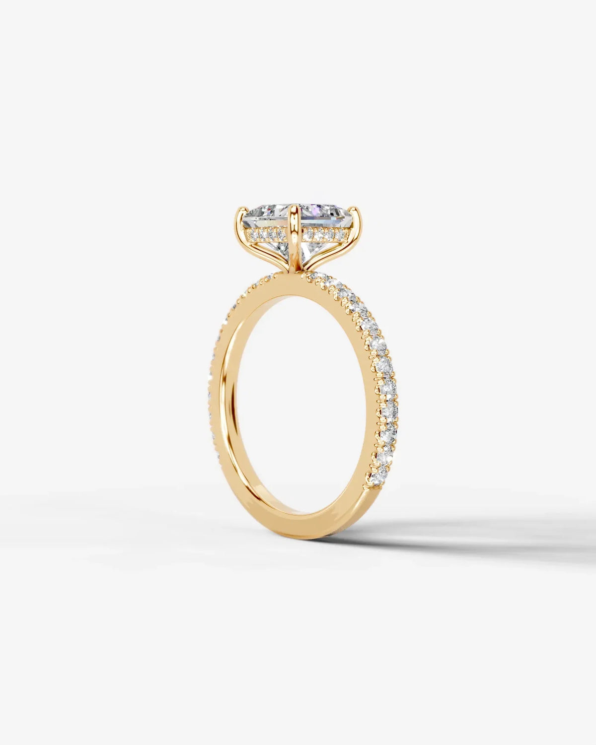 Princess Cut Lab Grown Diamond Accented Ring