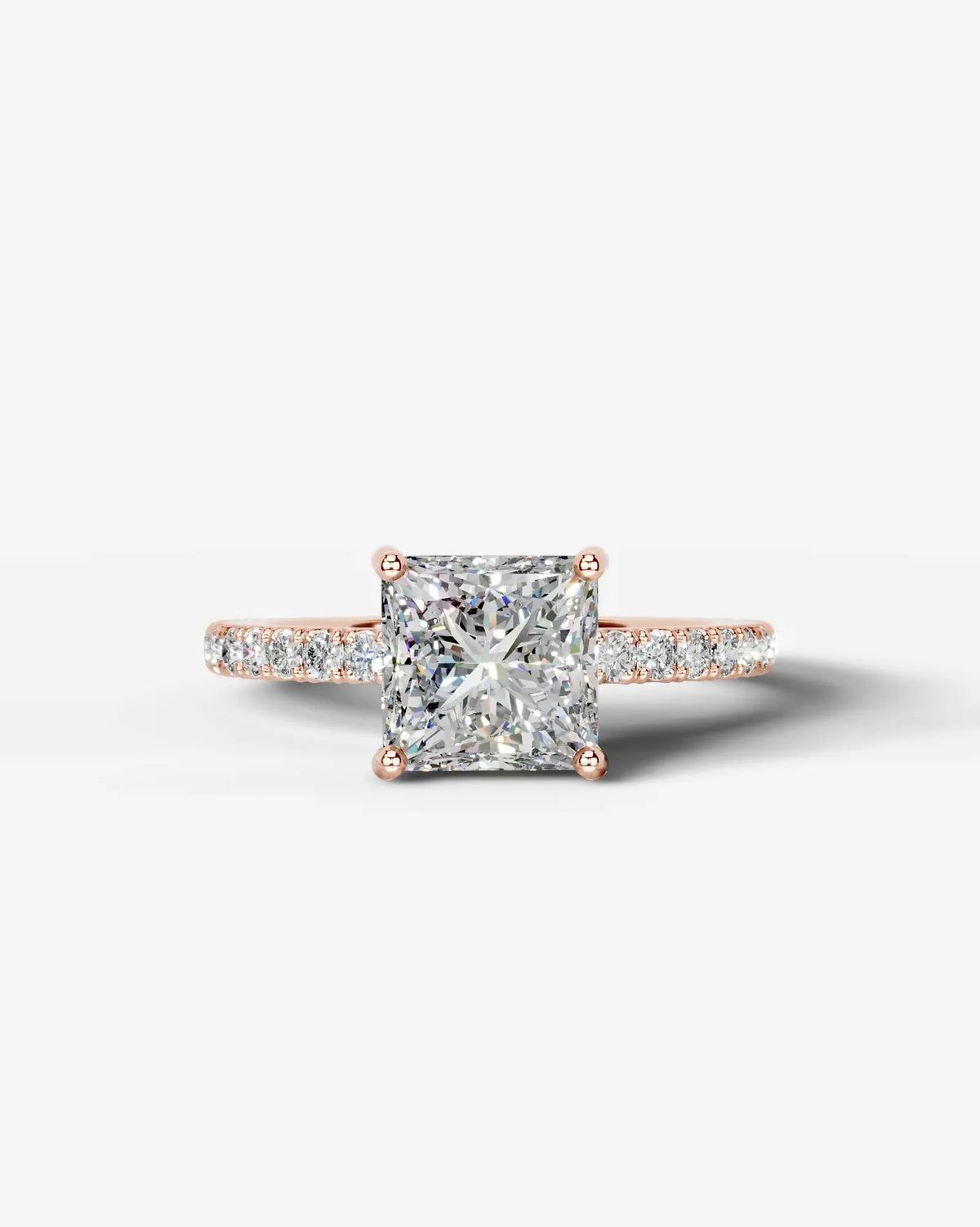 Princess Cut Lab Grown Diamond Accented Ring