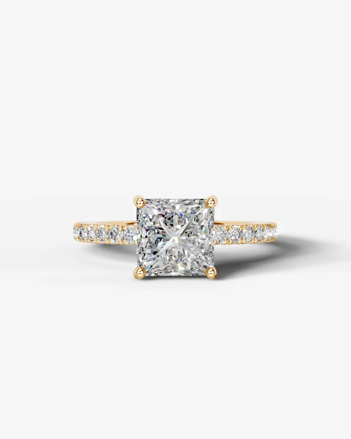 Princess Cut Lab Grown Diamond Accented Ring