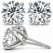 Round 4-Prong Martini Lab-Grown Diamond Stud Earrings