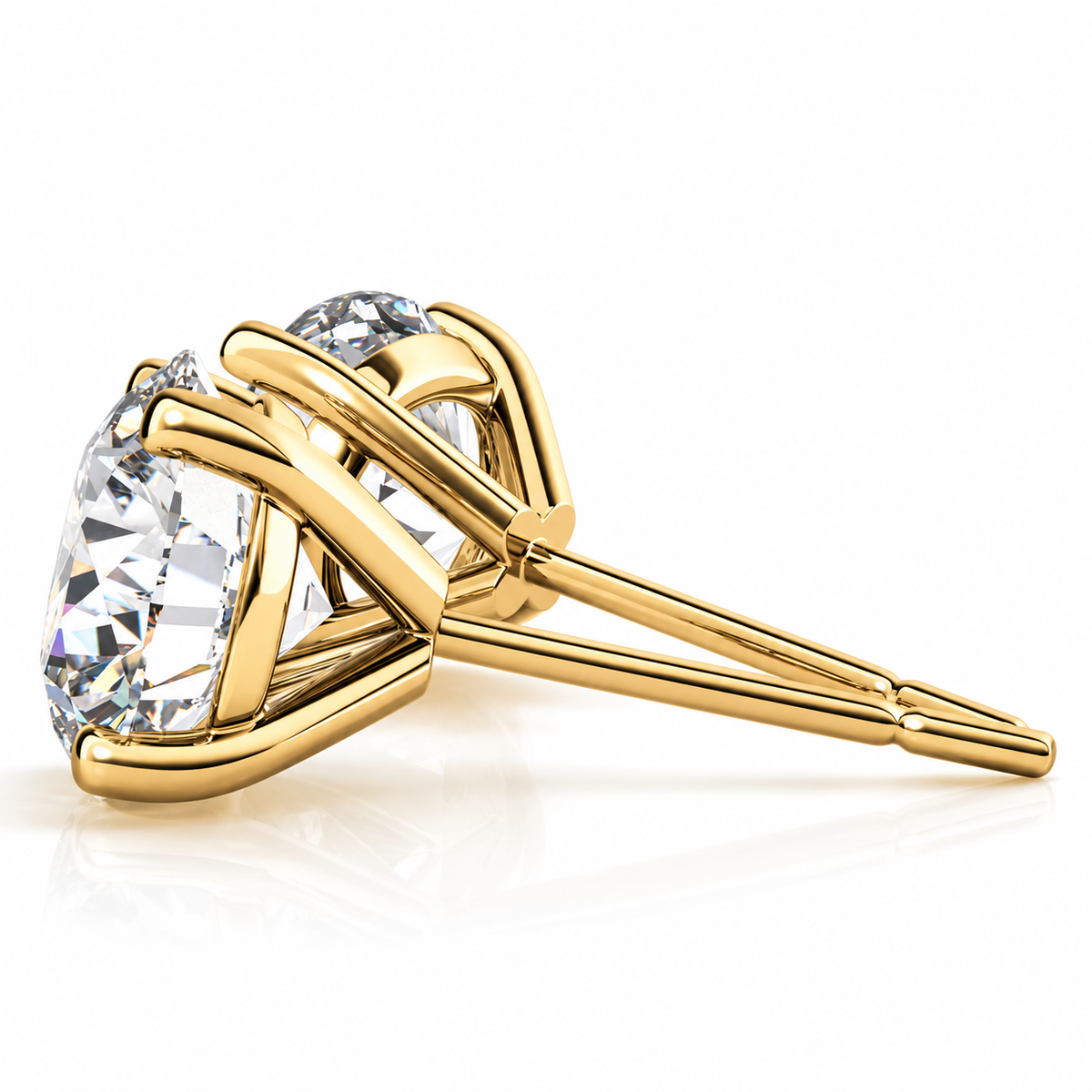 Round 4-Prong Martini Lab-Grown Diamond Stud Earrings