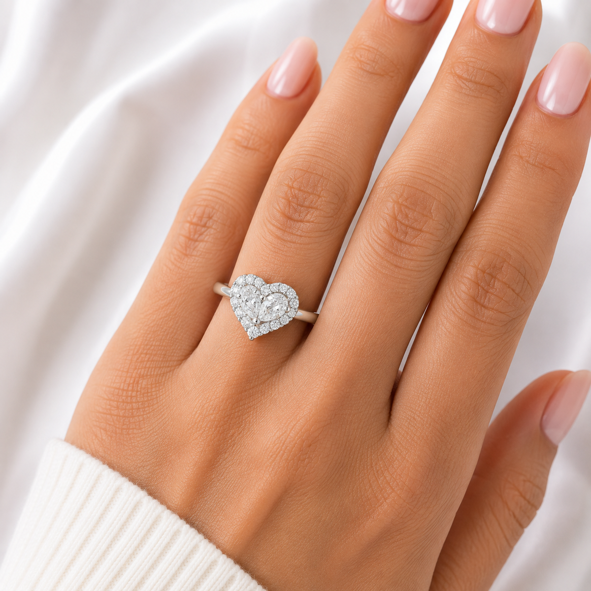 Heart Shape Lab Diamond Ring