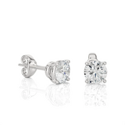 Round Lab Diamond Stud Earrings