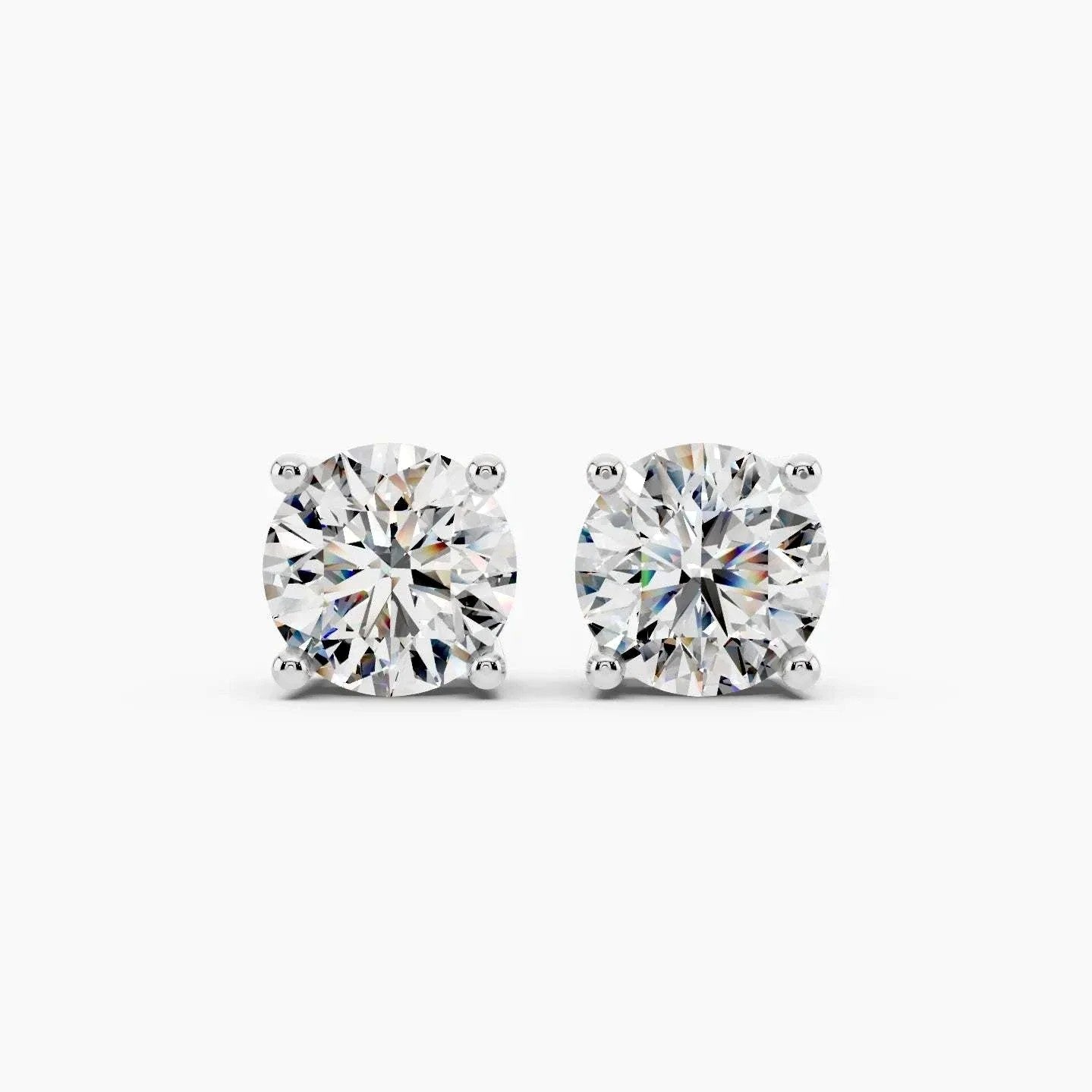 Round 4-Prong Lab-Grown Diamond Stud Earrings