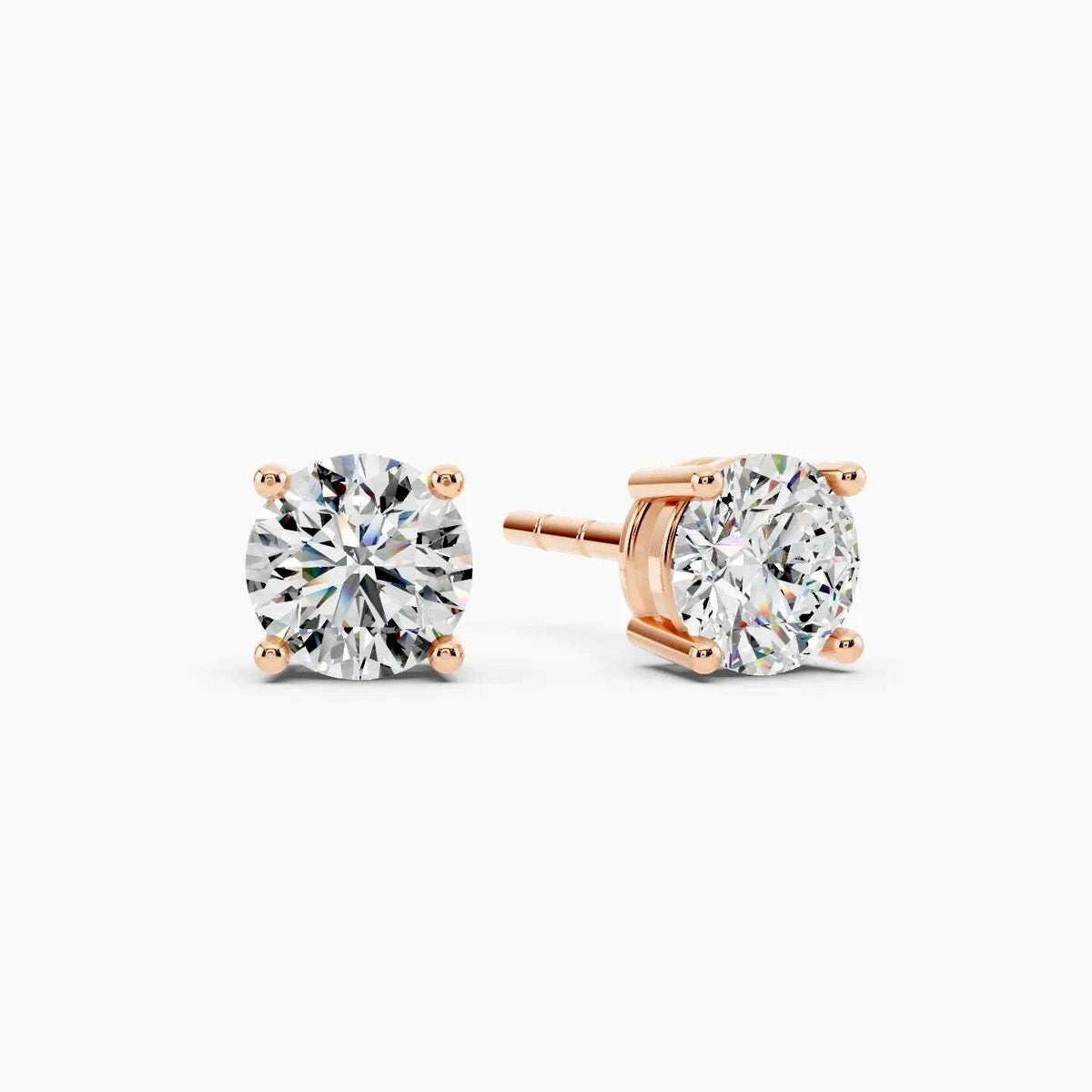 Round 4-Prong Lab-Grown Diamond Stud Earrings