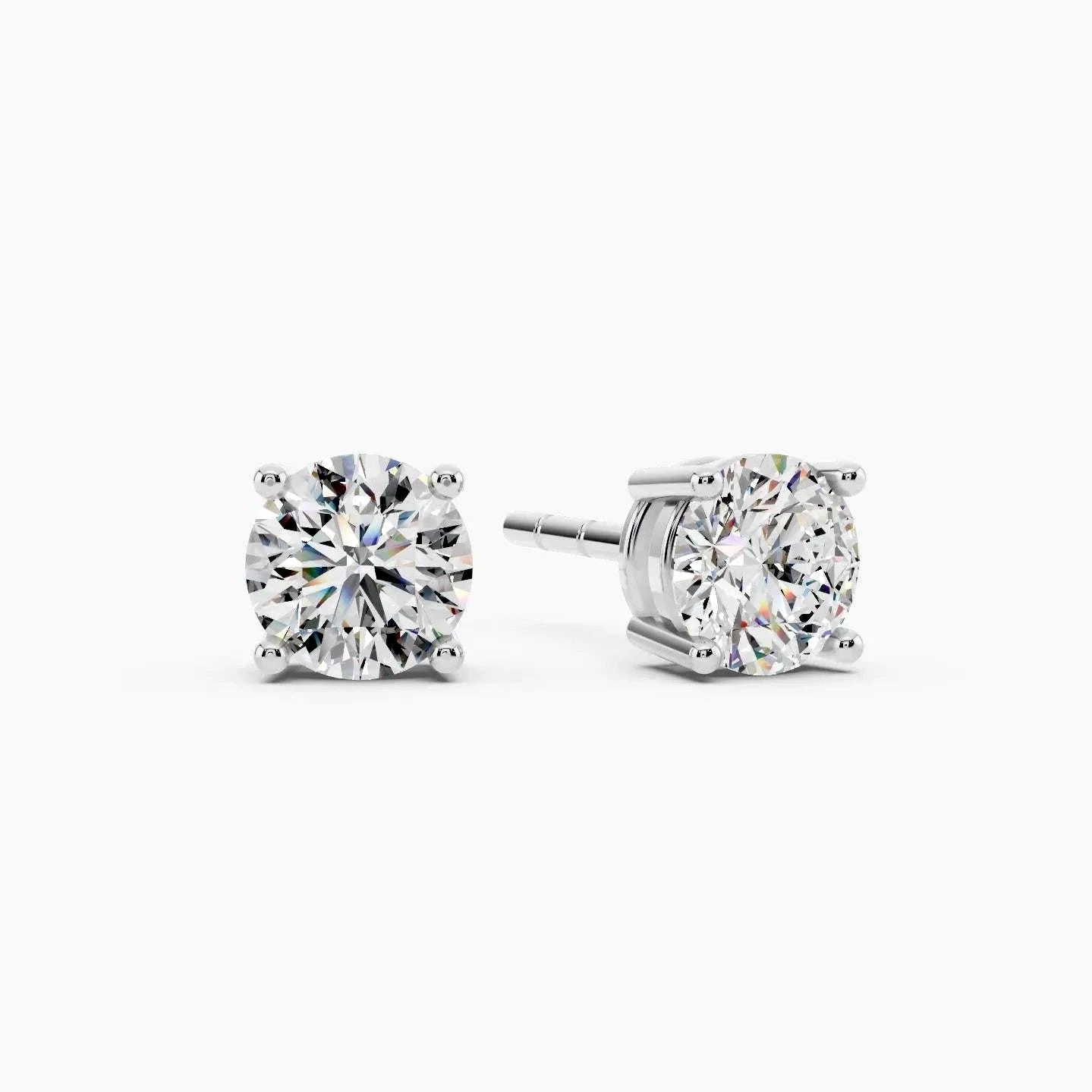 Round 4-Prong Lab-Grown Diamond Stud Earrings