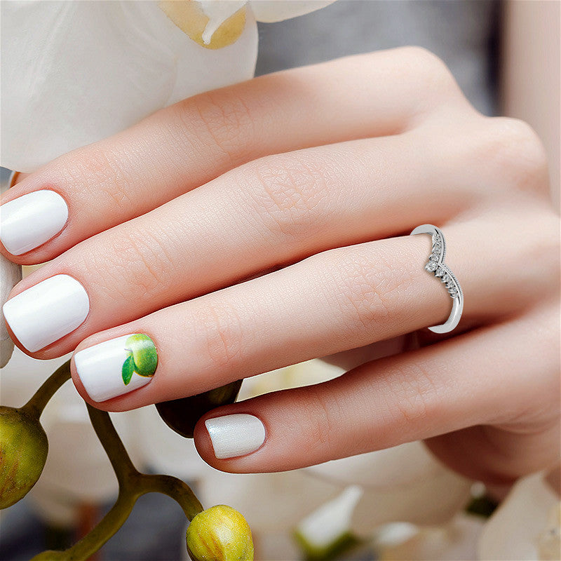V-Shaped Contoured Stackable Wedding Band