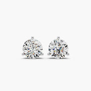 Round 3-Prong Lab-Grown Diamond Stud Earrings