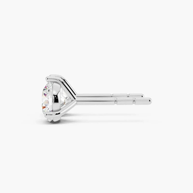 Round 3-Prong Lab-Grown Diamond Stud Earrings