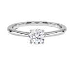 0.50 Ct.tw Certified Round Natural Diamond Solitaire Engagement Ring 