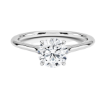 0.50CT - 3.00CT 4-Prong Round Lab Created Diamond Solitaire Ring