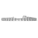 16.50 Carat Round Moissanite Tennis Bracelet In 14k/18k Gold (5 mm) 