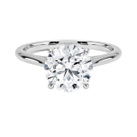 0.50CT - 3.0CT Round Claw Prong Cathedral Lab Created Diamond Engagement Ring