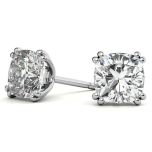 Double-Prong Cushion Moissanite  Earrings