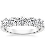 5 Stone Natural Diamond Eternity  Ring ( H/SI)