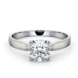 0.50Ct - 3.0Ct Round Solitaire Lab Created Diamond Engagement Ring 