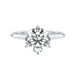 0.50CT - 3.00Ct Round Cut Lab Created Diamond Engagement Ring , Knife Edge